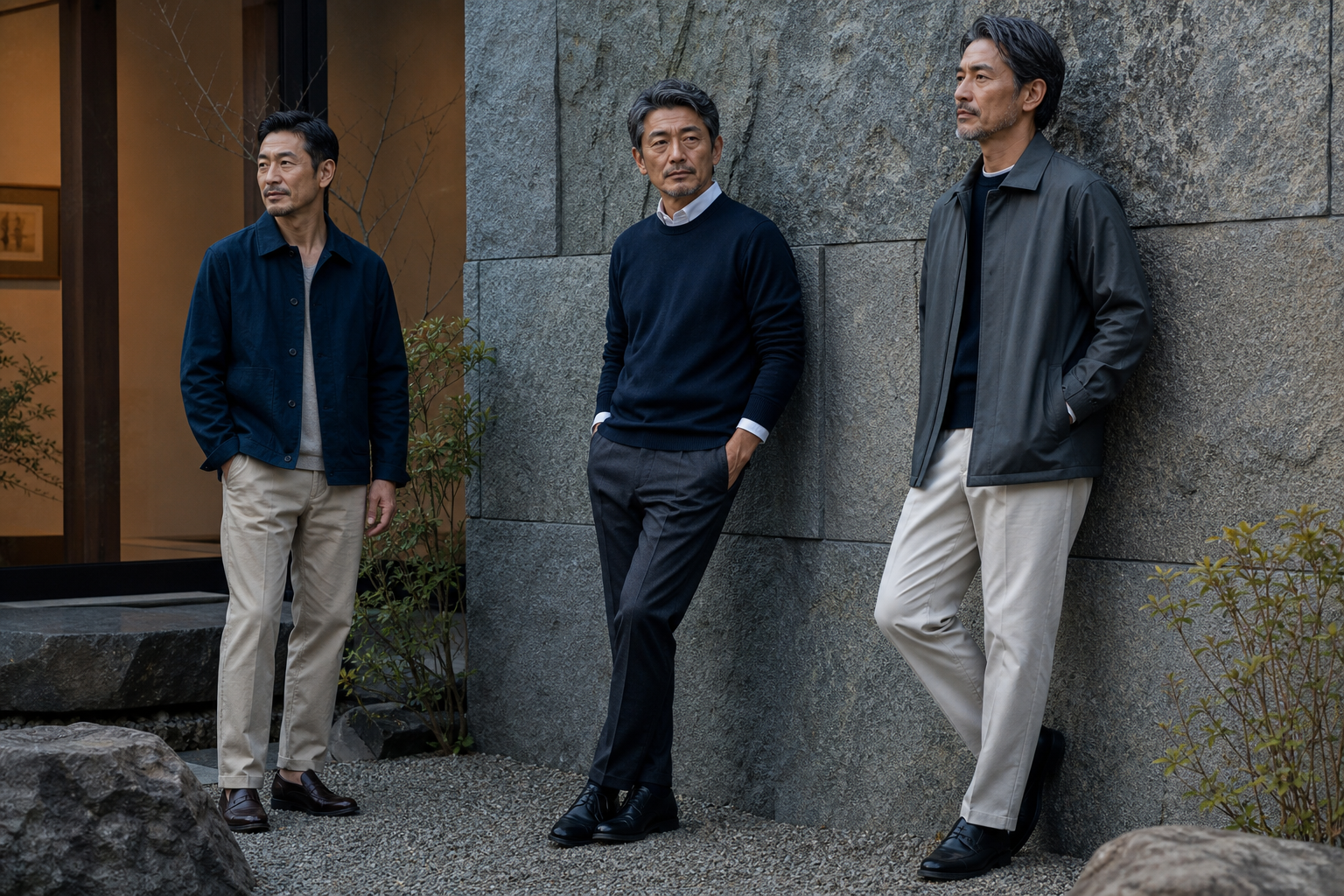 Premium mature menswear visual concept