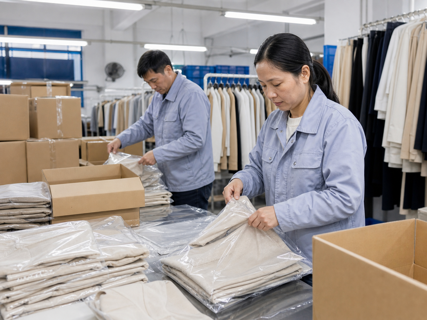 Premium garment packing visual concept